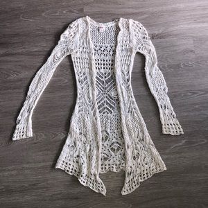 Cream Crochet Sweater